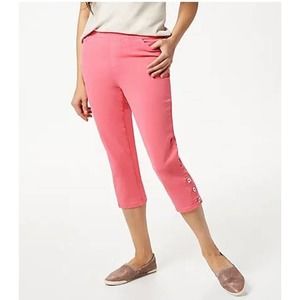 Denim & Co. Comfy Knit Pull-On Capri Pants 10 New A349226